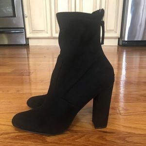 Black Suede Steve Madden Booties